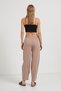 Women's Balloon Fit Elastic Waist Loose Mink Trousers - 3