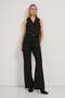 Women's High Waist Wide Leg Black Palazzo Trousers