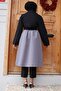 Garnished Sleeve Trench Coat Gray 4435 - 5