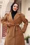 Shoulder Epaulet Detailed Trench Coat Camel 4428 - 2