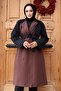 Garnished Sleeve Trench Coat Brown 4435 - 3