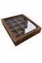 20-compartment jewelry box alcantra brown - 3