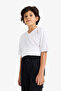 100% Cotton V-Neck Basic Plain Short Sleeve T-Shirt for Boys K1693A626Sm - 3
