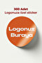 Logo Sticker - Custom Sticker Set for Your Logo 20 Sheets/300 Stickers 4X4 cm - Can Change Dimensions