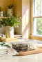 Fresco Glass Compartment Storage Container Single Large Size 1100 ml Rectangular White Lockable Lid - 2