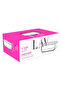 Cube Glass Storage Container Single Large Size 1170 ml Rectangular White Plastic Lid - 2