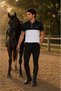 Men's rider trousers with silicone and pocket detail black