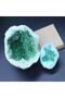 MINI 15-30g green 1PC Natural Agate Plated/Electroplated Cornucopia Crystal Cave Raw Stone Bare Ston - 6