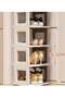 4-Tier Foldable Shoe Rack,Ventilated Panels,Space-Saving Plastic Organizer for Entryway,Closet,Small Spaces,PP Plastic - 2