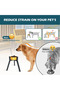 XL black Metal Adjustable Width Raised Dog Bowl Stand for Extra Large Dogs ,Dog food bowl,Elevated D - 3