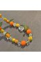 Orange one-size Phone Case Lanyard Handmade Diy Beaded Camera Chain Cute Small Fresh Earphone Cover - 4