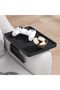 Sofa Arm Tray,Bamboo Folding Clip-On Desk for Drinks,Snacks,Phone,Remote Control,Black - 4