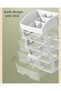 5 Layer Large Capacity Makeup Organizer,Cosmetic Storage with 4 Transparent Drawers,Multipurpose Vanity Organizer for Skincare,Lipstick,and Jewelry - 4