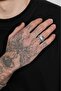 Silver Rectangular Men's Ring - 4