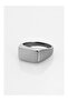 Minimal Silver Cornered Men's Ring - 2