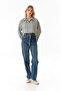 Striped Tie Front Crop Shirt - 4