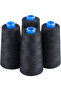 Black Black Sewing Thread 100% Polyester 3000 meters/3280 Yards/Spool of Yarn, 4pcs(12000m/13120yds)