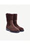 Leather Long Boots with Fur Inside - 4