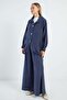 Oversized Trench Coat with Buttoned Stopper - 3