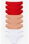 Lycra Women's Panties Red Skin White Colors 9 Pieces - 2