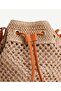 Drawstring Small Straw Bag - 4