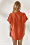 Women's Tile Bat Oversize Linen Shirt GML-19001109 - 5