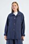 Oversized Trench Coat with Buttoned Stopper - 4