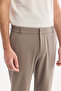 Men's Mink Side Elastic Anti-Wrinkle Technical Fabric Slim Fit Chino Trousers A61Y3077 - 6