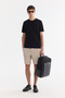 Men's Black Crew Neck Printed Bi-Stretch Interlock Regular Fit T-Shirt A61Y1082 - 6