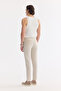 Men's White Sleeveless Basic Ribbed Regular Fit Undershirt B001058 - 4