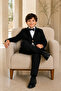 Boy's 4-Piece 100% Cotton Suit with Jacket and Bow Tie - 2