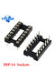 10pcs DIP-14 Round Hole 14Pins IC Sockets 2.54MM DIP14 IC Sockets Adaptor Solder Connector