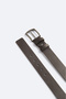 Men's Brown Rectangular Buckle Belt B009300 - 3