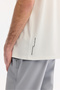 Men's Ecru Crew Neck Breathable Soft Touch Printed Regular Fit T-Shirt A61Y1021 - 5