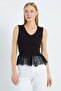 Lace V-Neck Slim Fit Blouse - 2