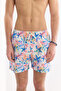 Men's White Quick-Drying Printed Relaxed Fit Swim Shorts with Bag A61Y3802 - 4