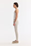 Men's White Sleeveless Basic Ribbed Regular Fit Undershirt B001058 - 3