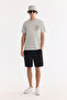 Men's Gray Crew Neck Printed Bi-Stretch Interlock Regular Fit T-Shirt A61Y1067 - 5