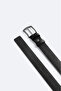Men's Black Rectangular Buckle Belt B009300 - 3