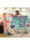 80inX60in-200x150cm Heart Print Blanket Flannel Blanke Bed Sofa Travel Camping Super Soft Cozy Plush