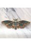 Green Vintage Gold-Tone Cicada Brooch, Intricate Insect Design, Retro Statement Pin Fashion Enthusia - 2