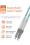 1m OM3 Fiber Optic Patch Cable (Carrier grade) LC UPC to LC UPC Duplex 3.0mm 50/125μm 10Gbps - 8