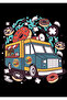 Unisex Kitchen Chef Apron Donut Printed Graphic Pattern Relaxed Fit Halter Neck Casual Modern - 4
