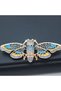 Green Vintage Gold-Tone Cicada Brooch, Intricate Insect Design, Retro Statement Pin Fashion Enthusia