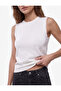 Crew Neck Sleeveless Viscose Knitwear Blouse - 4