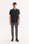 Men's Anthracite Crew Neck Bi-Stretch Soft Touch Basic Regular Fit T-Shirt B001031 - 5