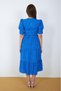 Poplin Fabric V-Neck Dress with Polka Dot Pattern - 5