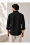 Black 100% Pure Linen Fabric Regular Fit Comfortable Flowing Long Sleeve Shirt |   Ee100128043 ​​ - 2