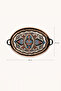 Hand Embroidered Enamel Copper Tray 48X34 cm Large Size Tea Coffee Presentation and Serving Tray - 8