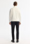 Men's Ecru Stand Collar Cotton Printed Elastane Regular Fit Sweatshirt A42Y1202 - 5
